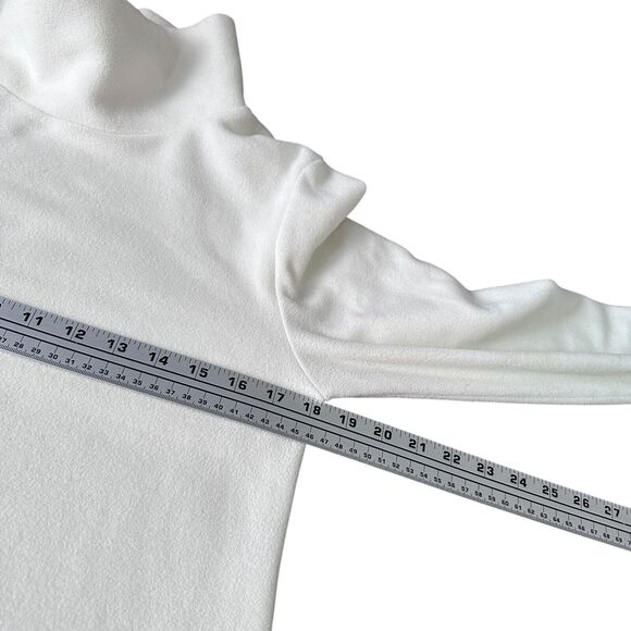 Dudley Stephens Fleece Sweaters Women's Medium White Cobble Hill Turtleneck - Picture 8 of 10